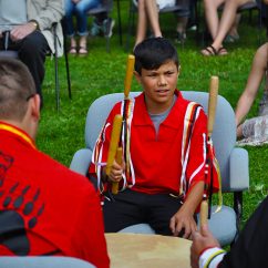 Indigenous performers at the Beothuk Interpretation Centre