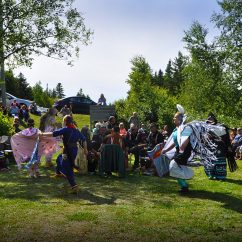 Indigenous performers at the Beothuk Interpretation Centre